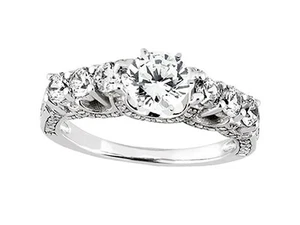 Natural 1.50Ct Round Cut Diamond Bridal Engagement Ring Solid 14k Gold I SI2 - Picture 1 of 12