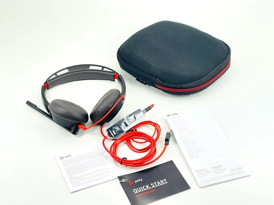 Plantronics Poly Blackwire 5200 Wired USB AUX MIC PC Tablet Mobile Headset -NEW - Image 1 of 4