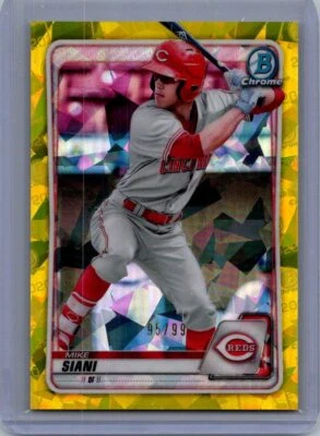 2020 Bowman Draft Sapphire Edition #BD-7 Mike Siani Yellow #/99 - Image 1 of 2