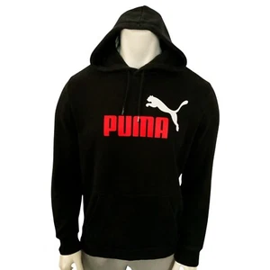 Neu mit Etikett Puma UVP $ 66,99 ESS LOGO SCHWARZER LANGARM HOODIE SWEATSHIRT FÜR HERREN GRÖSSE L - Bild 1 von 5