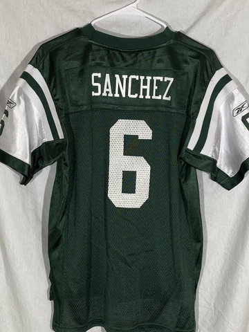 New York Jets Jersey Youth XL Green Reebok On Field Mark Sanchez Cover