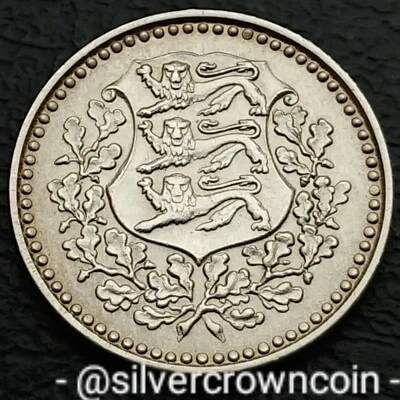 Estonia 🇪🇪 1 Mark 1926. KM#5. One Dollar coin. 3 Leopards. One year issue. - Image 1 of 4