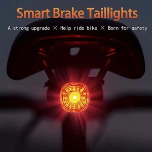 ENLEE Fanale Posteriore Smart Bici Sensore Freni Luce Posteriore Avviso Lampada LED Ricaricabile - Foto 1 di 9