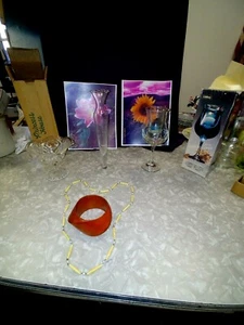 VALENTINE GIFTS JEWELRY PRINCESS HOUSE CRYSTAL FLOWER PICTURES SIGNED # NO. - Picture 1 of 12