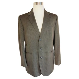 J Ferrar Men’s 42L Brown Poly Wool 3 BTN Notch Ventless Blazer NWOT - Picture 1 of 9
