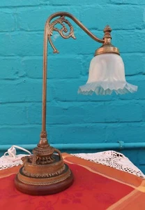 One off Bespoke Nouveau Deco Boho Upcycled Tiffany Bed Desk Table Lamp Light - Picture 1 of 8