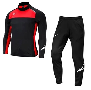 Mizuno Men Napping Half-Zip Suit Set Black Soccer Jacket Pant Jersey P2MC8K5196 - Picture 1 of 6