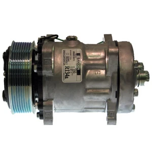 Klimaanlagenkompressor Original Sanden SD7H15 4764 155cc Poly-V 8 Rippen vertikal 119 mm 24 V - Bild 1 von 1