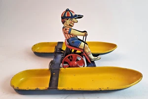 Arnold Ponton-Sumpfboot No. 1643 von 1920 mit Uhrwerk 21 cm - absolut selten! - Bild 1 von 6