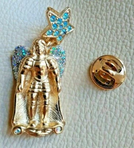 Kirks Folly winged knight pin with crystal wings and star - Picture 1 of 5