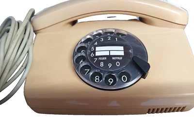 70er* Vintage Post Telefon beige mit Wählscheibe 791-1 FeTAp Schnurtelefon Retro - Bild 1 von 3