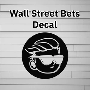 Wall Street Bets Tendie Man Circle Vinyl Decal Sticker Reddit wallstreetbets - Picture 1 of 5
