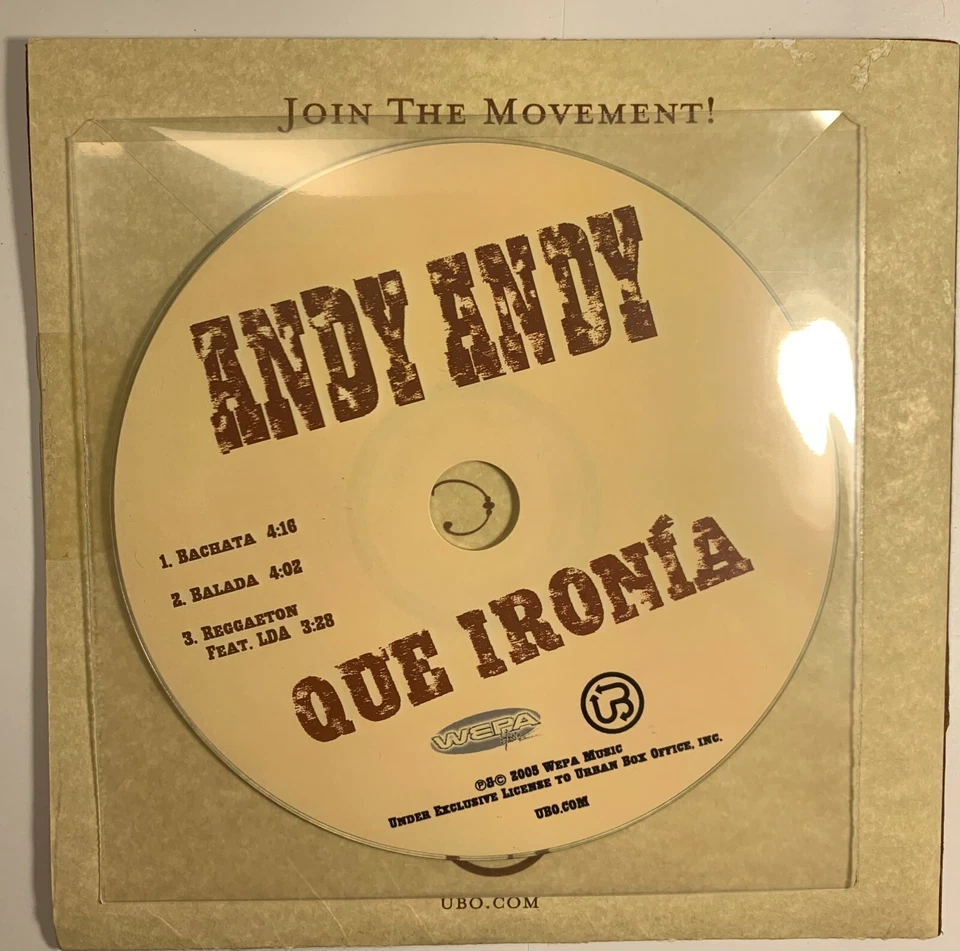 Andy Andy**‎– Que Ironía (CD, Single) - Image 1 of 1