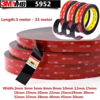 3M™ VHB™  5952 Genuine  Car Vehicle Double Sided Acrylic Adhesive Mounting Tape - Image 1 of 4