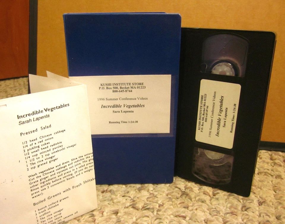 INCREDIBLE VEGETABLES Sara Lapenta VHS cooking classes 1996 Kushi Institute - Image 1 of 1