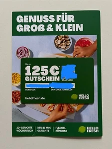 Hello Fresh Bis Zu 125€ Gutschein Karte Geschenk Essen Hellofresh Party - Bild 1 von 1