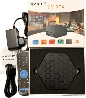 SMART TV BOX Q-PLUS ANDROID 9.1 4GB RAM 64GB 6K WIFI DAZN NEW SPORT NETFLIX - Immagine 1 di 3