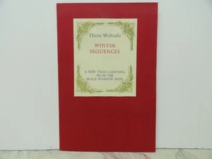 Winter Sequences Diane Wakoski Black Sparrow New Year's Greeting 1973 Broadside - Picture 1 of 5