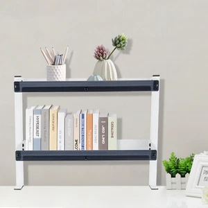 Desk Organizer Shelf, Clamp-on Desk Storage Shelves Desktop or Under-Desk - Picture 1 of 17