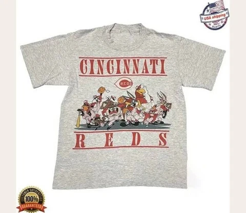 Cincinnati Reds Vintage MLB Looney Tunes Baseball 202 MLB Vintage T Shirt Cover