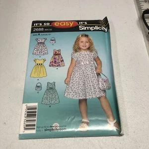 Simplicity Sewing Pattern 2688 Child Dress Purse Uncut FF New - Picture 1 of 2