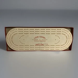 Crib-Derby Plastic Cribbage Board 1502 by ES Lowe W/ 8 Pegs Vintage USA - Picture 1 of 5