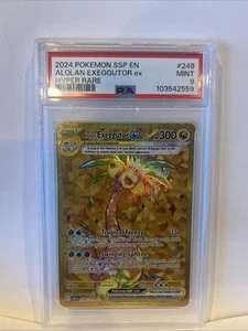 ALOLAN EXEGGUTOR ex 2024 Pokemon Surging Sparks HYPER RARE #248 PSA 9 Mint *tc - Picture 1 of 5