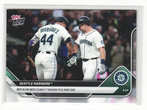 Seattle Mariners 2025 MLB TOPPS NOW #762 Clinch 1st Division Title Since 2001 - Picture 1 of 2