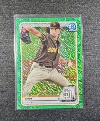 2020 Bowman Chrome - MacKenzie Gore - Green Shimmer Refractor 51/99 - Image 1 of 2