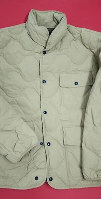 NEW RRL DOUBLE RL Ralph Lauren Tan Quilted Military Coat XL-XXL Goose Down  - Image 1 of 4