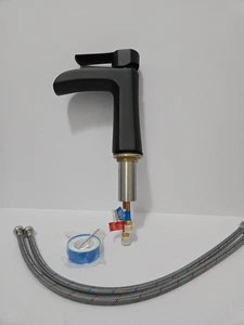 Vigo Single Handle Single-Hole Bathroom Faucet - Matte Black - VG01041MB - Picture 1 of 9