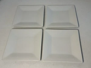 CRATE & BARREL White 6”x6” Square Appetizer/Salad Plate. Lot Of 4. Excel. Cond. - Picture 1 of 5
