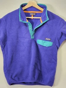 Vintage Patagonia Synchilla Snap.T Fleece Pullover Mens Small Purple READ - Picture 1 of 9