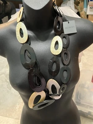 Necklace Gerda  Lynggaard Monies Massive Long Mother Of Pearl Shell Statement - Image 1 of 4