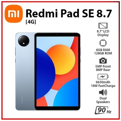 NEW Xiaomi Redmi Pad SE 8.7 4G BLUE 6GB+128GB Octa Core Android PC Tablet (LTE) - Bild 1 von 4