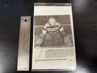 Bud Wilkinson JSA Signed Hockey Photo Autograph Oklahoma Sooners OU Minnesota - Image 1 of 2