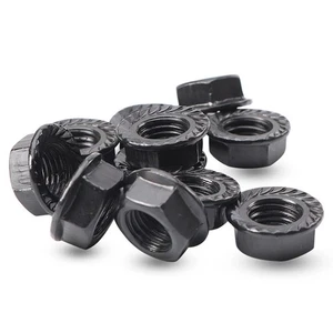 Sprocket Seal Nut M8 Hex Nut 6PC Black Central Screw Crank Square Hole - Picture 1 of 8