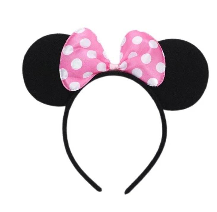Handmade Minnie Mouse Ears – Red Polka Dot Bow Disney Party Ears - Image 1 of 1