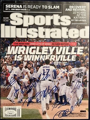 2015 Aug Sports Illustrated Chicago Cubs Signed Autograph Chicago Cubs LOA JSA - Image 1 of 3