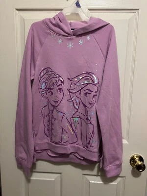 Moletom com capuz Disney Frozen II feminino roxo impresso em tela tamanho GG 14/16 novo com etiquetas - Imagem 1 de 4