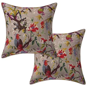 Kantha Kissenbezug Ethno Boho Bohemian Sofa Auto Kissenbezüge für Wohndeko - Bild 1 von 5