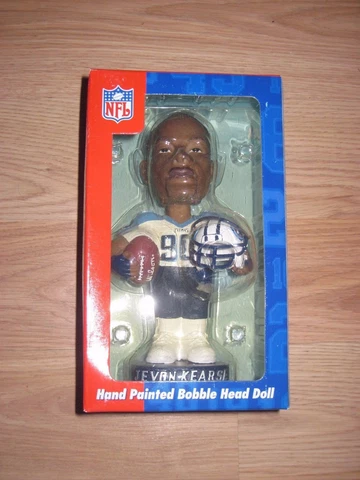 New In Box Bobble Dobbles Jevon Kearse Hand Painted Bobblehead/Tennessee Titans Cover