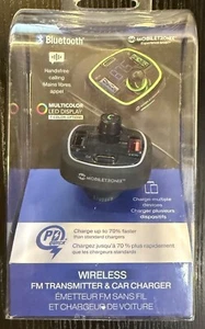 Mobiletronix Wireless FM Transmitter & Car Charger Bluetooth LED Display - Picture 1 of 5