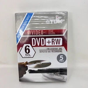 New Sealed TDK DVD-RW 2X 4.7GB 5 Pack Rewriteable DVD - Picture 1 of 2
