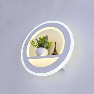 18W LED Wall Sconces Light Circle Shape Acrylic Hotel Lamp Fixture Flower+Tower - Picture 1 of 8