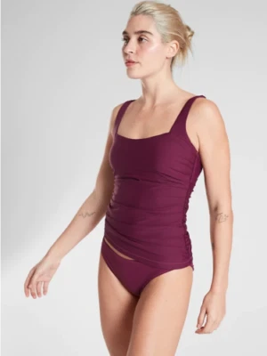 Athleta Square Neck Bra Cup Tankini Top-Velvet Plum-Size 32B/C-NWT Foto 1 de 3
