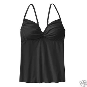 ATHLETA Knot Front Tankini Top, NWOT, Small, Black, Current Catalog! - Picture 1 of 3