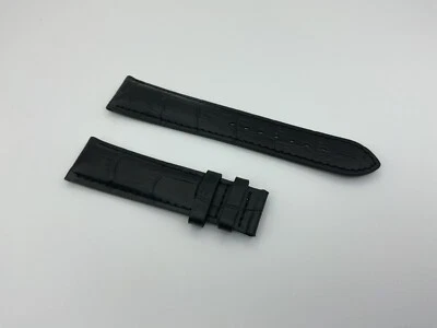 AUTÉNTICO TISSOT NUEVO 20MM NEGRO GENUINO CUERO COCODRILO CORREA PULSERA Foto 1 de 3