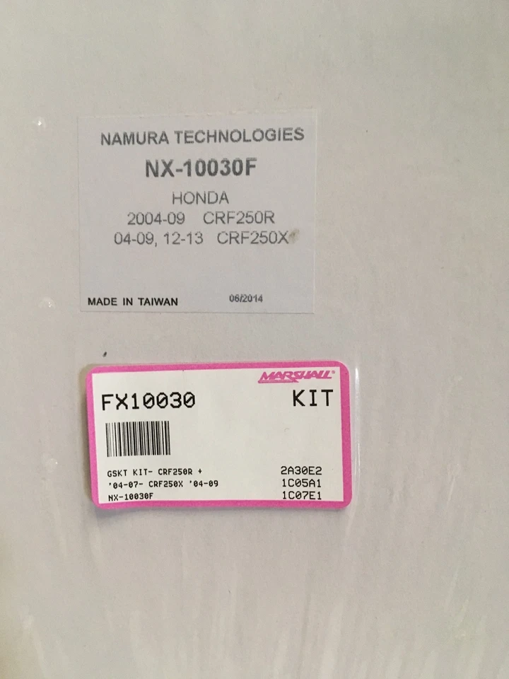 NAMURA TECHNOLOGIES GASKET KIT NX-10030F HONDA 04-09 CRF 250R 12-13 CRF 250X - Image 1 of 1
