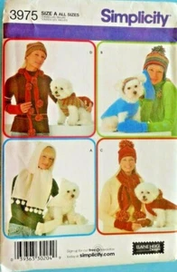 Simplicity Misses & Hundeschals Beanie Zubehör Gr. S-L Schnittmuster 3975 - Bild 1 von 2